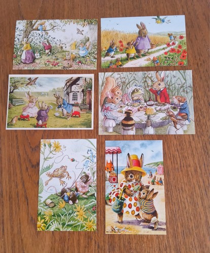 Racey helps postcards all - -,