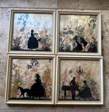 Lot Of 4 Vtg 1930's Reverse