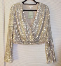 New...H&M gold sequin bolero