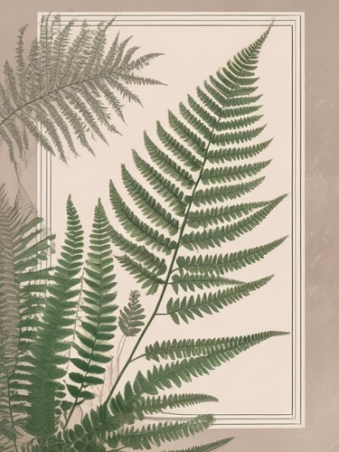Fern frond antique botanical - fern,