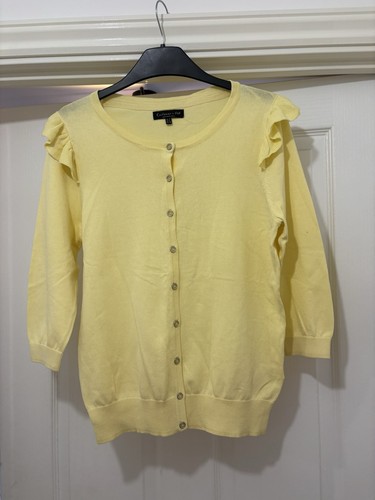 Pastel yellow knitted cardigan - knitted,