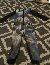 Boys Jurassic World 1onesie Pyjamas Nightwear Age 5-6 Years All In One Jumpsuit