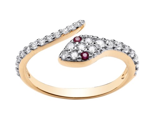 9ct yellow gold silver - 9ct, ruby