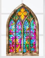 Pretty Church Glass Faux
