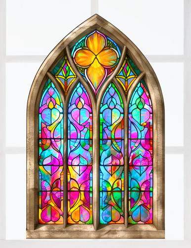 Pretty church glass - pretty, faux