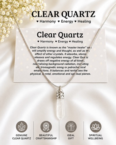 Clear quartz crystal point - quartz,