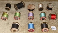 12x Vintage WOODEN COTTON