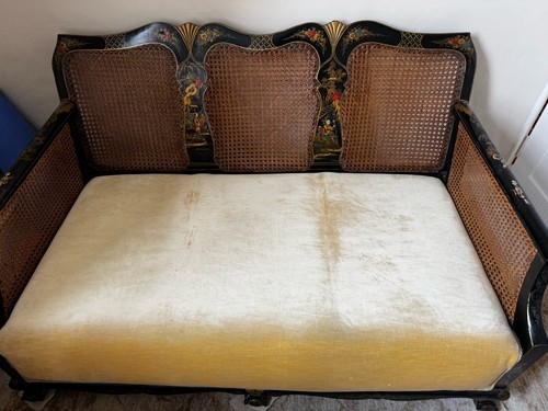 Bergère suite settee and - -,