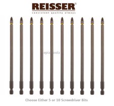 Reisser 150mm Pozi 2 Torsion Impact Driver Screwdriver Bits,Available In 5 Or 10