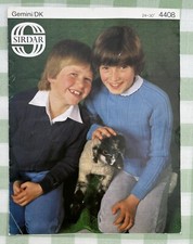 Vintage Knitting Pattern - Sirdar 4408 - Child Sweaters - 24-30” Gemini DK
