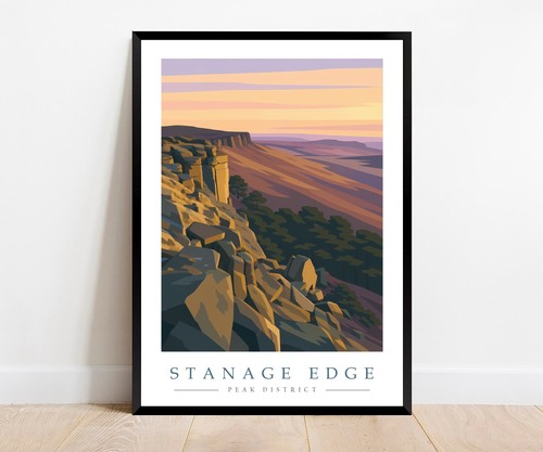 Stanage edge rocky landscape - stanage,