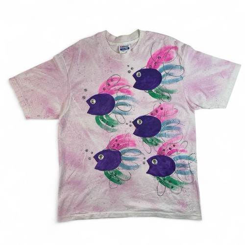 90s hanes fish shirt - t,