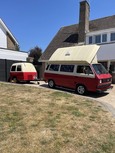 T25 campervan and trailer - and,