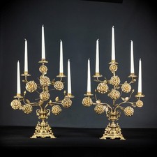 Candelabra Pair | Two Gilded