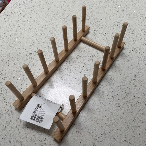 Wooden dish stand - dish, glass