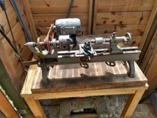 Modellers Lathe tabletop solid pre war with clock and general tools