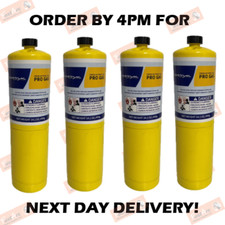 4 X MAPP MAP PRO PLUS GAS DISPOSABLE BOTTLE PLUMBERS BURNER CYLINDER 400G