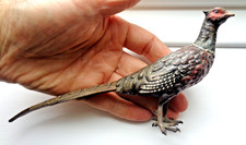 LARGE 19TH CENTURY AUSTRIAN COLD PAINTED BRONZE COCK PHEASANT GAME BIRD KIAR?