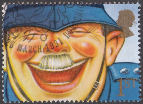 Laughing policeman illustrated - policeman,