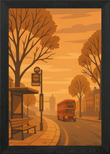 London Bus Stop Illustration