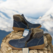 Loretta by Pavers "HAK32015" Blue Leather Lined Ankle Boots UK Ladies 6 - BNWT