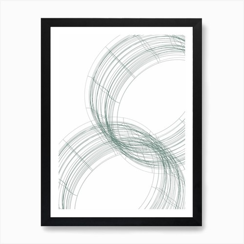 Green white abstract wire - green, on