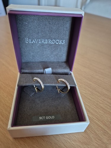Beaverbrooks 9ct gold small - cz,