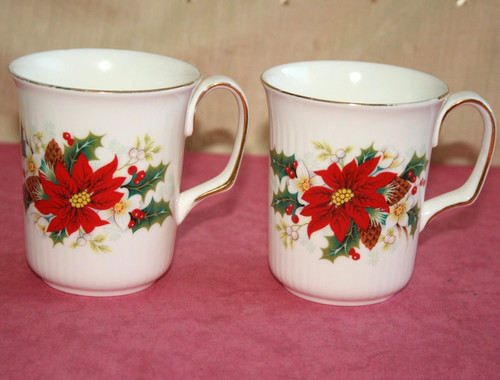 Pair royal albert mugs red - pair,