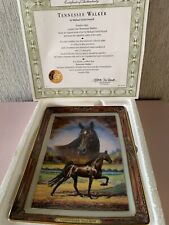 THE TENNESSEE WALKING HORSE FRANKLIN MINT PORCELAIN PLATE PERFECT BOXED & CERT