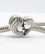 Mother Daughter Charm Bead Love Heart Mum Genuine 925 Sterling Silver 💖