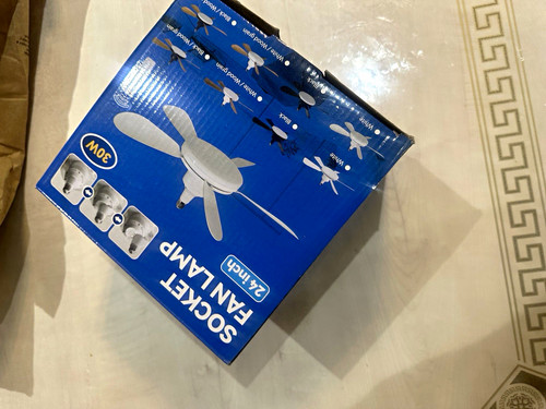 24in socket ceiling fan - socket, light
