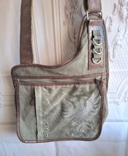 Vtg Canvas Messenger Bag Olive