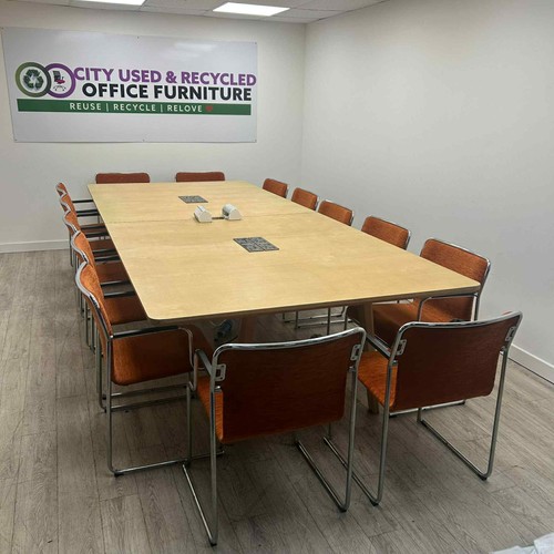 Set boardroom table oak - set, table,