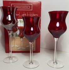 Set Of 3 VTGRed Luster Tea
