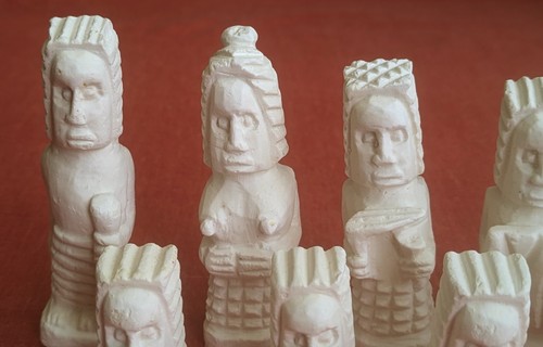 Aztec mayan chess set - aztec/mayan, latex