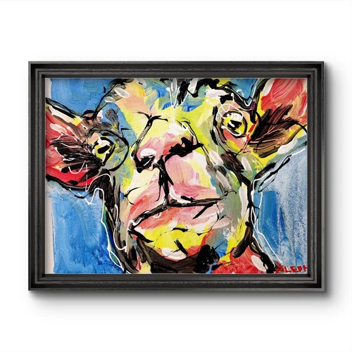 Aleph hand painted animal goat - aleph,