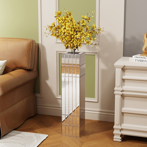 Mirrored floor vase tall - floor,