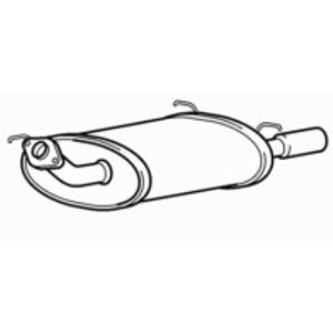 Rear exhaust silencer back box - rear,