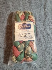 Curtina Curtain Tie Backs 2 Pair Country Cottage Vintage Savoy Green/Red/Beige