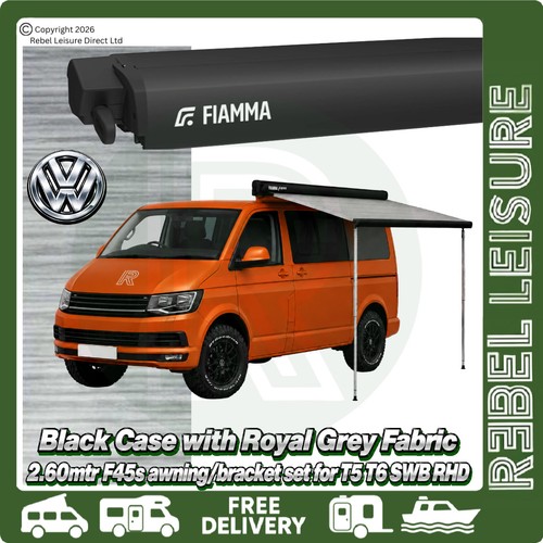 Fiamma f45s 60m black awning - black,