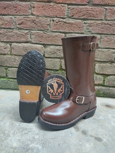 Men brown leather engineer - men’s,