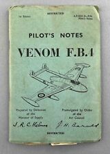 DE HAVILLAND VENOM F.B.4 PILOTS NOTES ORIGINAL 1955 USED RAF PILOT'S