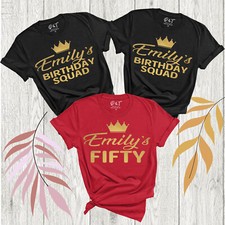 Personalised Birthday Unisex T Shirt Squad 21st 30th 40th 50th Party Gift Tee #5