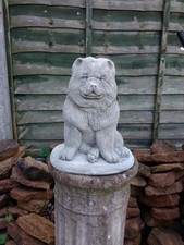 LARGE  STONE SITTING CHOW CHOW