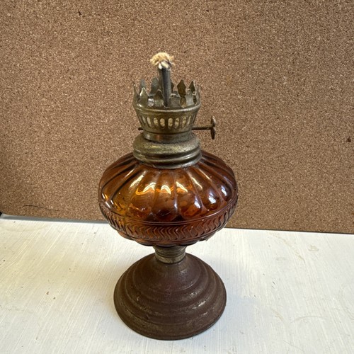 Vintage oil lamp hand held - lamp,