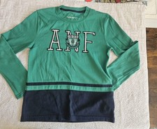 Abercrombie Kids Long Sleeve Top - Green Navy – 7/8 Years