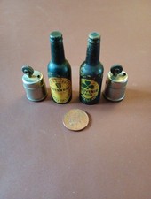 Two Vintage Miniature Guinness Beer Bottle Lighters From 1960s .