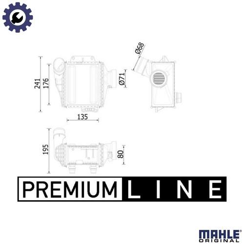 Charge air cooler 539 000p - air,