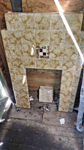 Art deco fire surround - fire, /
