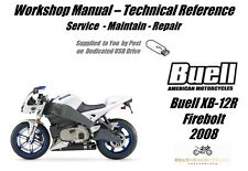 Buell XB12R XB12 R Firebolt Service Repair Workshop Manual USB 2008